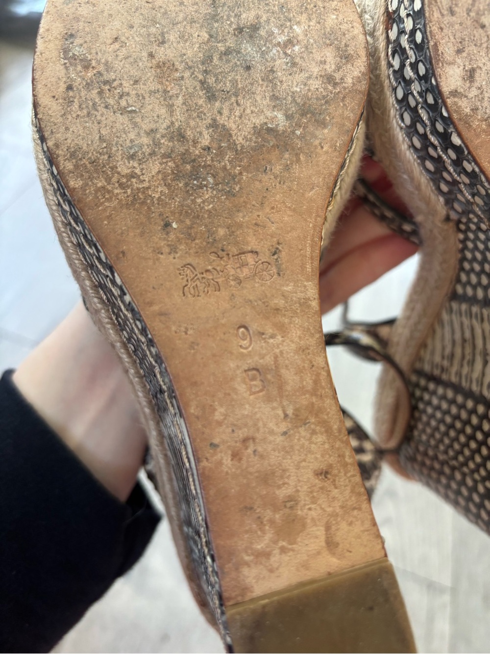 Snakeskin Coach Espadrilles - Picture 9 of 9